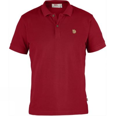 Camisa Fjallraven Övik Polo Hombre - Rojas Oscuro - Chile IMZ128430